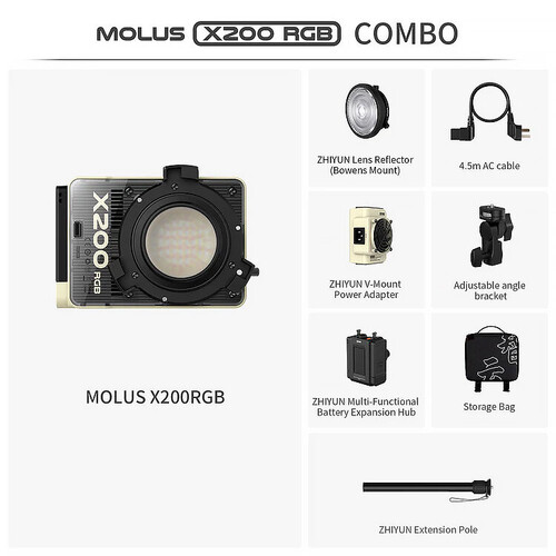 Zhiyun Molus X200 RGB Combo COB LED Işık