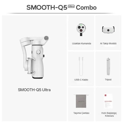 Zhiyun Smooth Q5 Ultra Combo AI Takip Özellikli Telefon Gimbalı